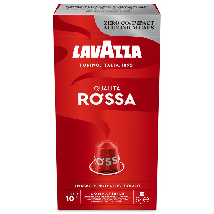 Кафе капсули Lavazza Nespresso, Qualita Rossa, 10x5.7g