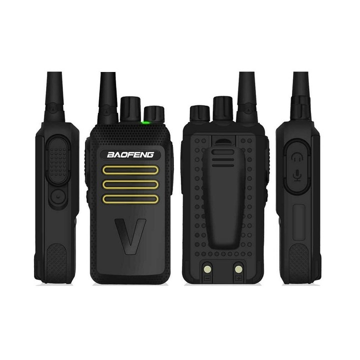 Преносима радиостанция, 15 канала, 400~470MHz, ABS и алуминий, 1800mAh, черна