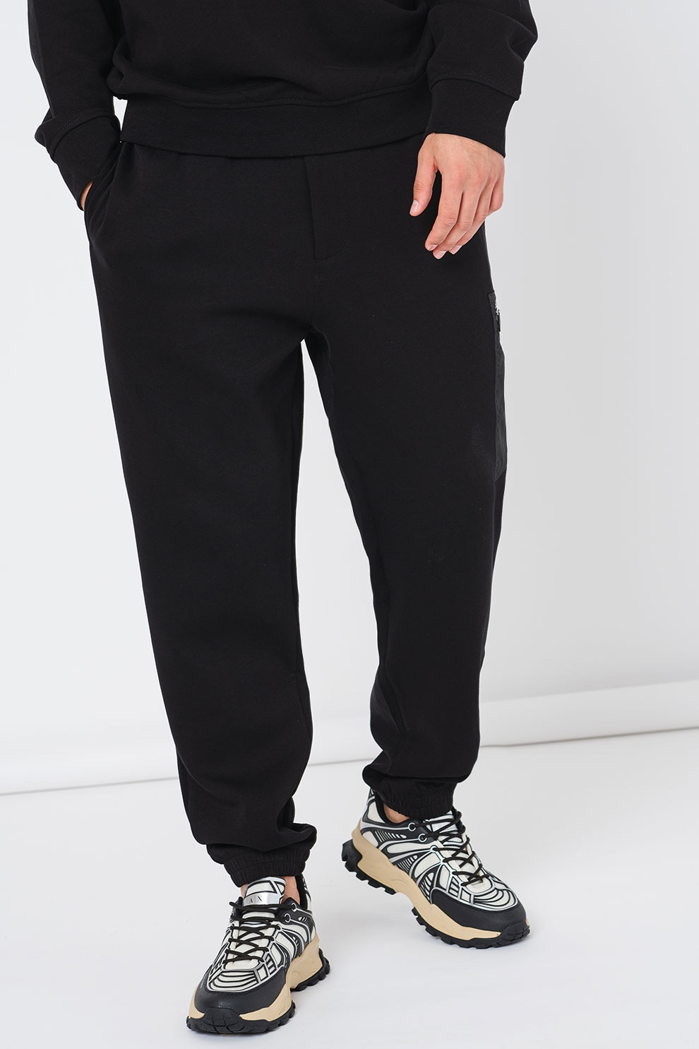 ARMANI EXCHANGE, Pantaloni cu talie medie si buzunare laterale