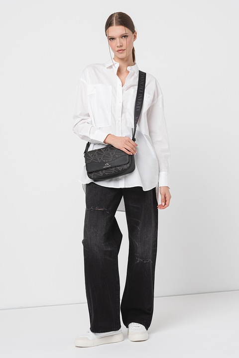 ARMANI EXCHANGE, Camasa lejera cu buzunare pe piept, Alb, XS