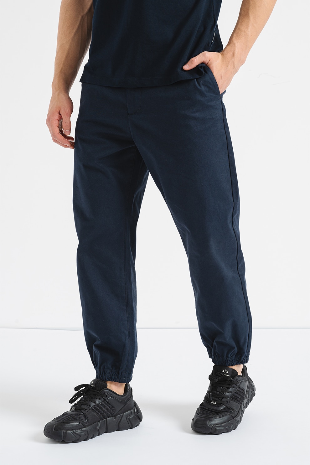 ARMANI EXCHANGE, Pantaloni cu talie medie, Bleumarin, 32