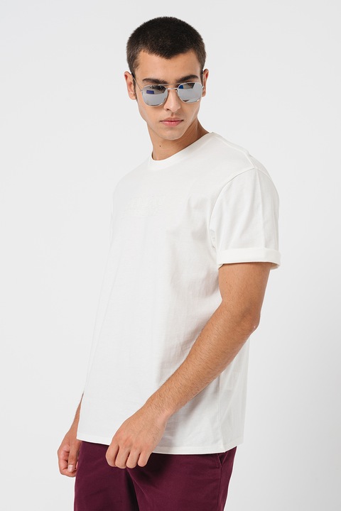 ARMANI EXCHANGE, Тениска с овално деколте, Слонова кост, 2XL