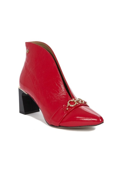 Botine dama, Maciejka, 4185665, Piele naturala, 37 EU, Rosu