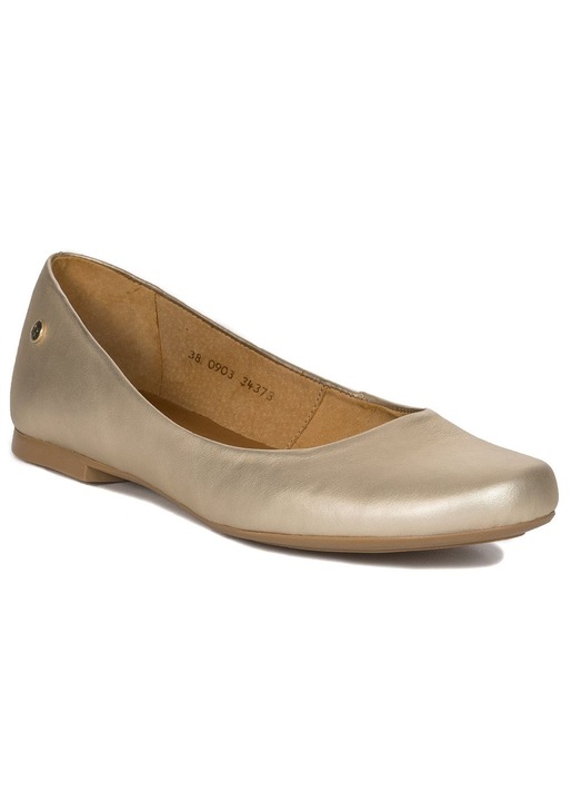 Balerini, Maciejka, Piele naturala, Auriu, Auriu, 37