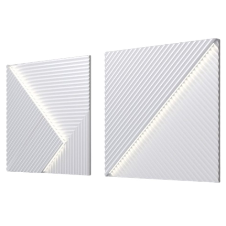 Panou decorativ 3D, Evart 3D, ipsos, Model Urban LED, 50 X 50 cm