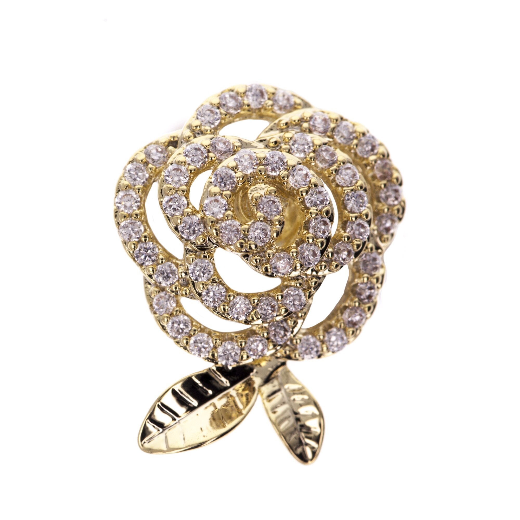 Pin Inflorit Brosa Pin Premium Gold Plated - Trandafir Inflorit - eMAG.ro