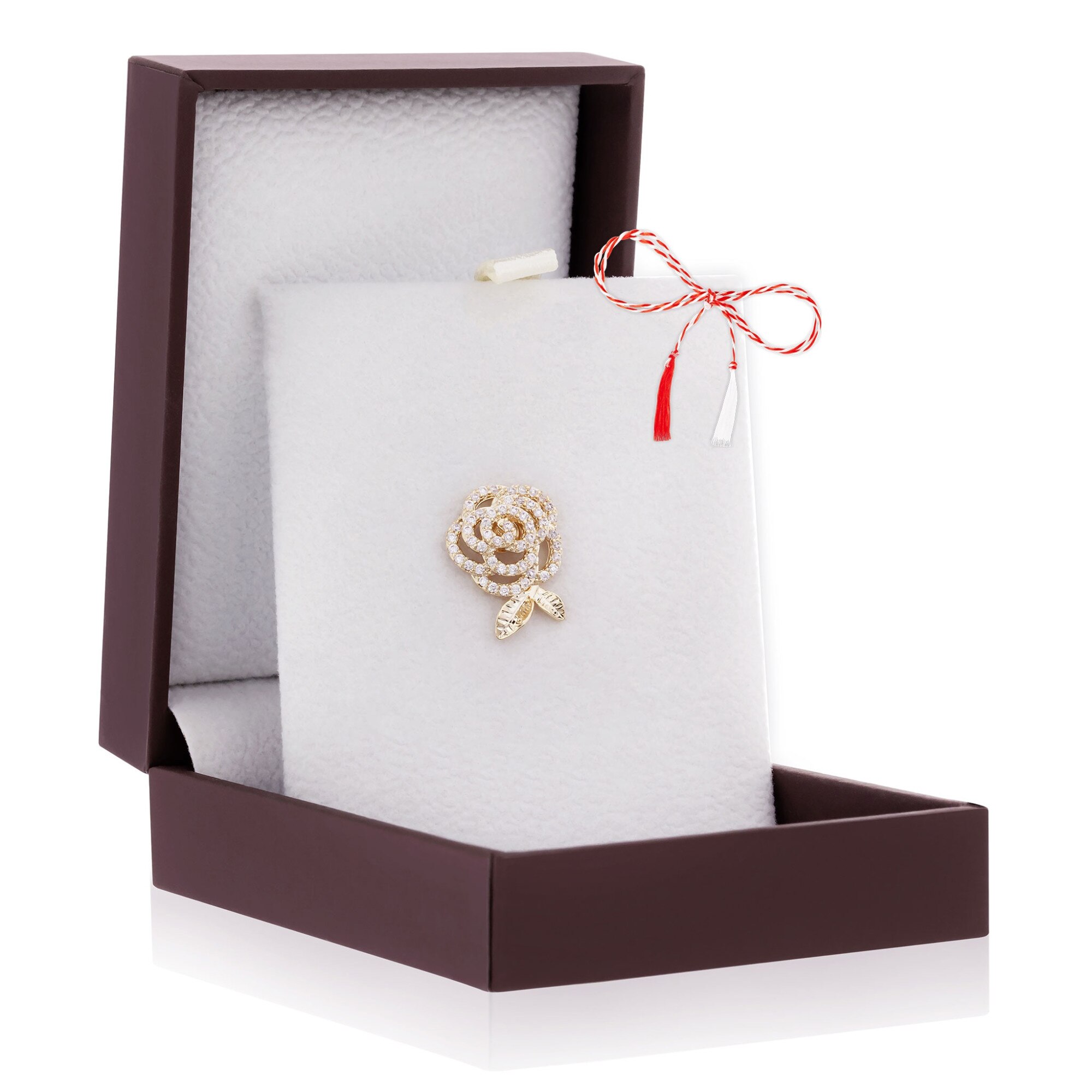 Pin Inflorit Brosa Pin Premium Gold Plated - Trandafir Inflorit - eMAG.ro