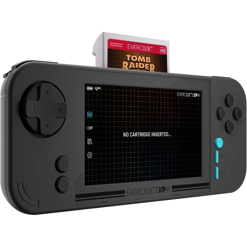 Consola de jocuri, Evercade EXP-R, Retro Gaming, 800x480 IPS, Wi-Fi, USB-C, Tomb Raider Collection, Gri