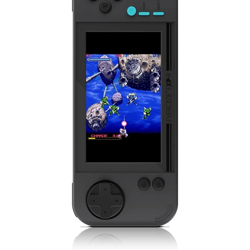 Consola de jocuri, Evercade EXP-R, Retro Gaming, 800x480 IPS, Wi-Fi, USB-C, Tomb Raider Collection, Gri