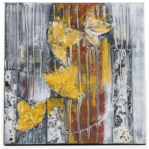 Tablou pictat manual Ceata, 40 x 40 cm