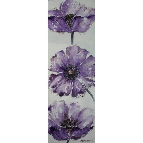 Tablou pictat manual Curiosity 120 x 40 cm