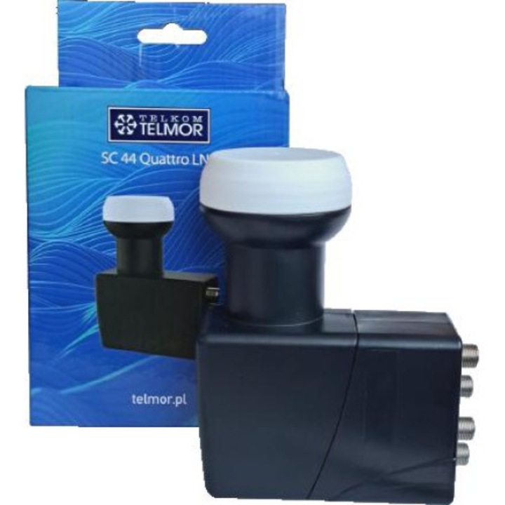 TELMOR SC-44 konverter, 4 kimenet, 40mm, 55-67dB, Fekete