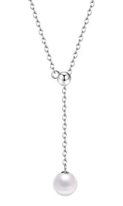 Lantisor Argint 925 cu Perla de cultura, Placat cu Aur 18K, Culoare Auriu