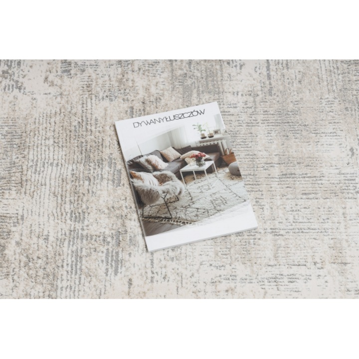Dywany Łuszczów futó szőnyeg Tuls 51231, vintage, elefántcsont / szürke, 80x250 cm