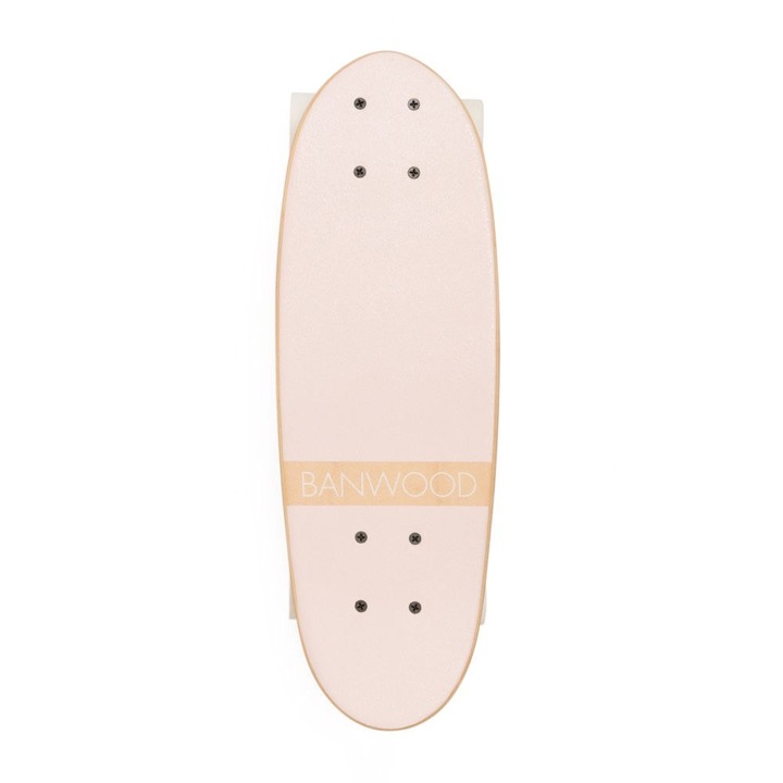 Deskorolca Banwood, roz, 51,9x17cm, pentru varsta 3+, roti moi