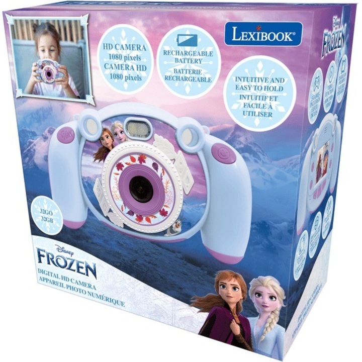 Gyermek fotó- és videokamera Lexibook DJ080FZ, Frozen, LCD 2", 170x170x90mm