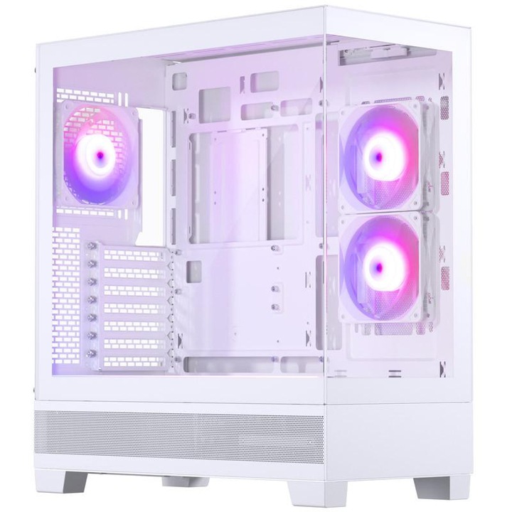 Carcasa PC Aerocool BIONICV2WH, Midi-Tower, SPCC, Tempered Glass, ATX/Micro ATX/Mini ITX, alb, 2,5kg