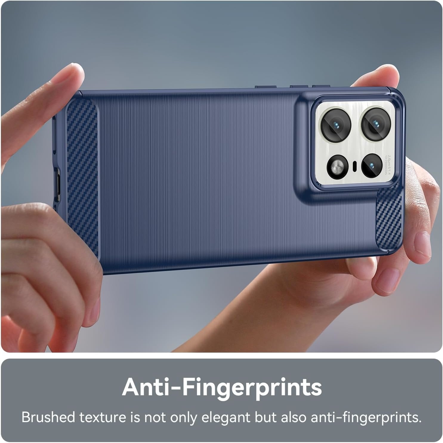 Husa pentru Motorola Edge 50 Pro Carbon Liquid Silicone navy blue