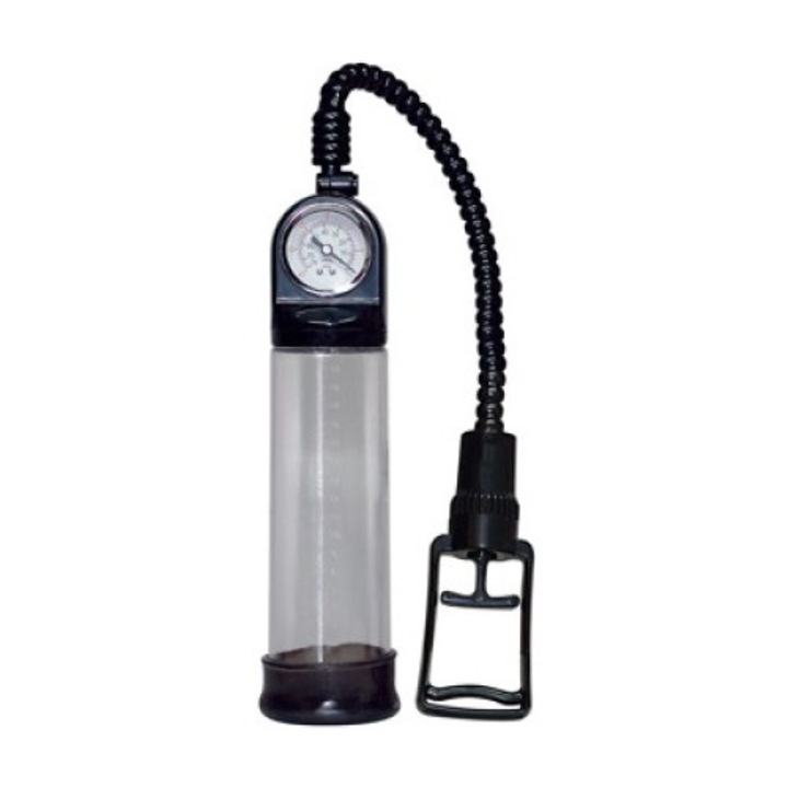 Секс помпа You2Toys, Ефектно уголемяване, Прозрачен/Черен, 30см