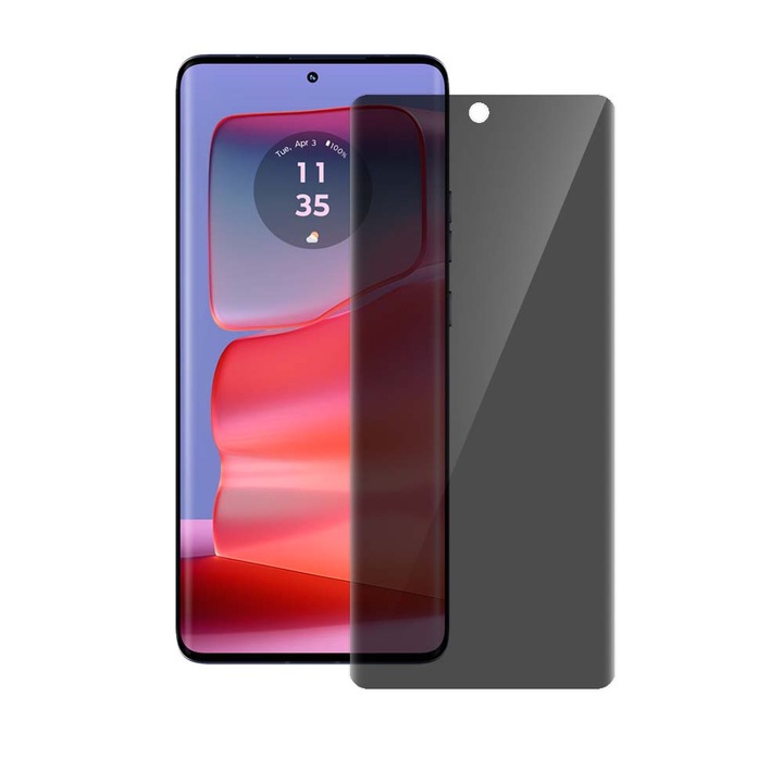 Folie privacy SILKASE pentru Motorola Edge 50 Pro, protectie ecran, silicon
