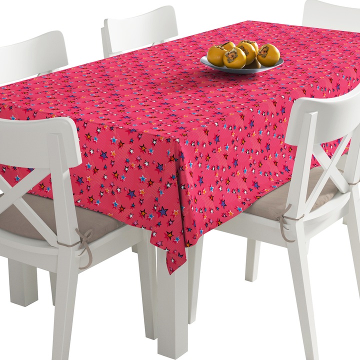 Abrosz, csillagok, poliészter, téglalap, méret: 140 x 300 cm, TDX042/300
