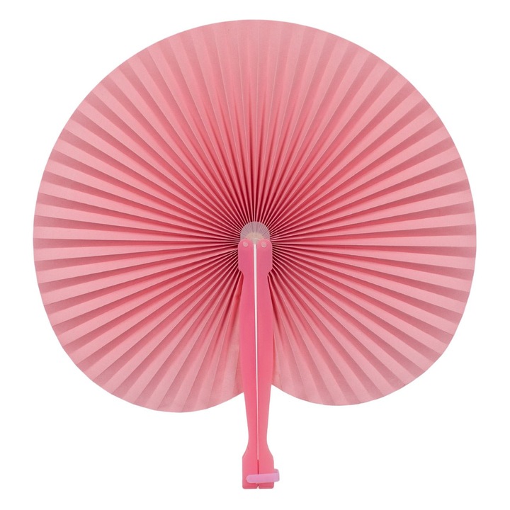 Rózsaszín papírlegyező Shopiens® zárással, kézzel készített, 15,5 cm