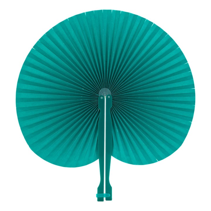 Kék papírlegyező Shopiens zárással, kézzel készített, 15,5 cm