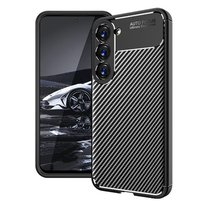 Кейс за Samsung Galaxy S23 Techsuit CarbonFiber Черен