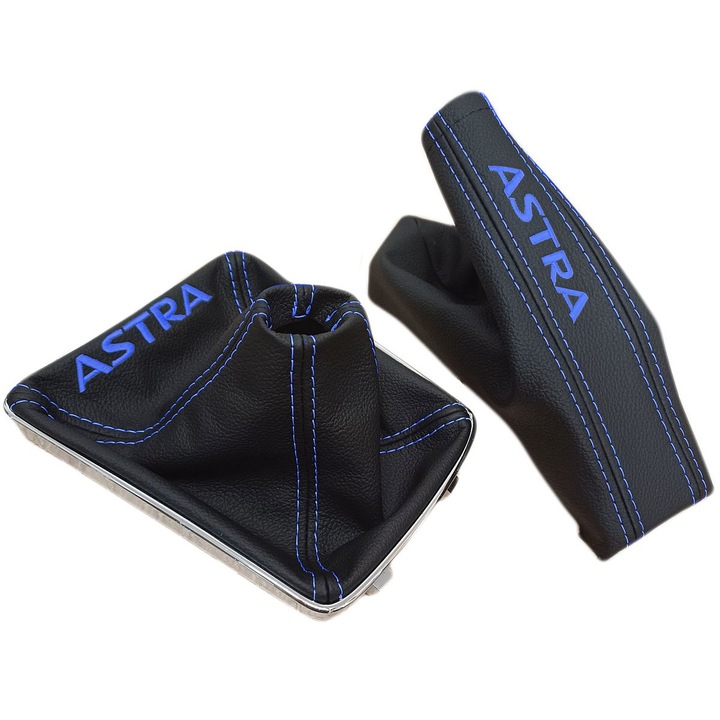 Set manson schimbator viteze/burduf, Ophelia, Piele, Compatibil cu Opel Astra III 3 H 2004-2014, Negru