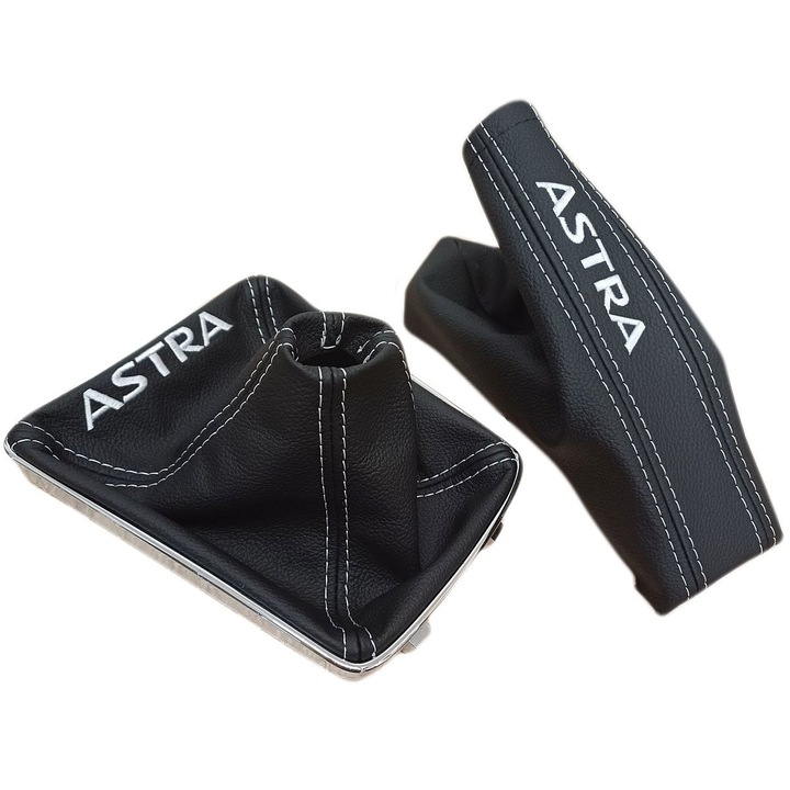 Set manson schimbator viteze/burduf, Ophelia, Piele, Compatibil cu Opel Astra III 3 H 2004-2014, Negru