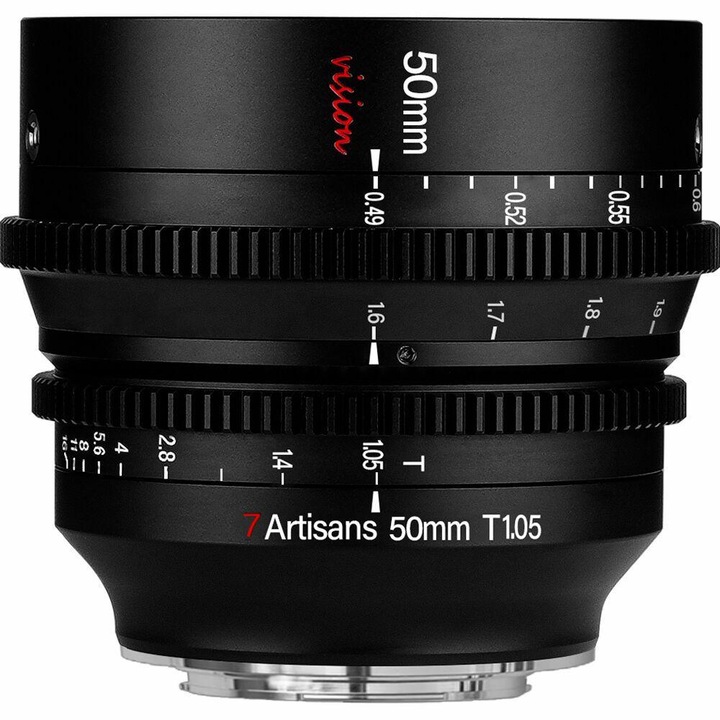 Obiectiv manual 7Artisans 50mm T1.05 Cine pentru Canon RF-Mount
