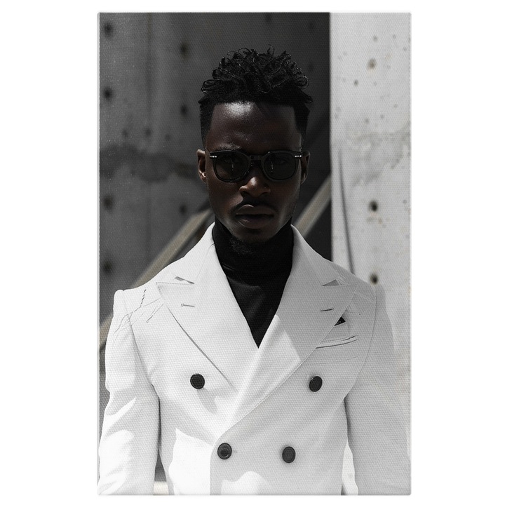 Tablou Canvas Stilul Barbatului de Culoare O Intalnire Intre Clasic si Contemporan, Pictura Digitala 40x25CM