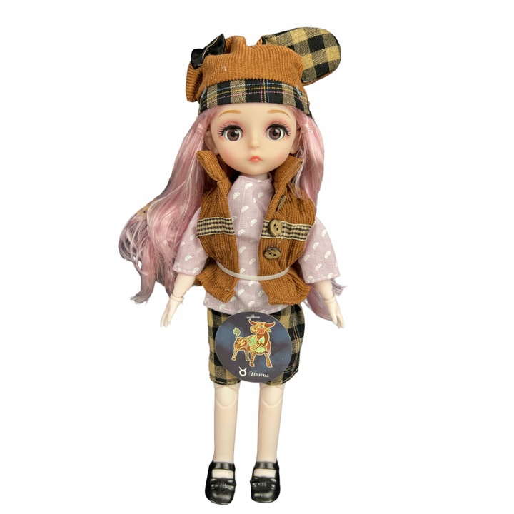 Kanier varázsbaba, csuklós, minőségi ruhákkal, lányoknak