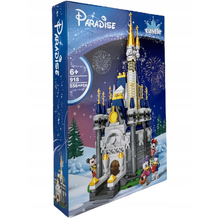 Конструктор Disney Paradise castle 556 части, многоцветен, с фигурки Доналд, Дейзи, Мики, Мини