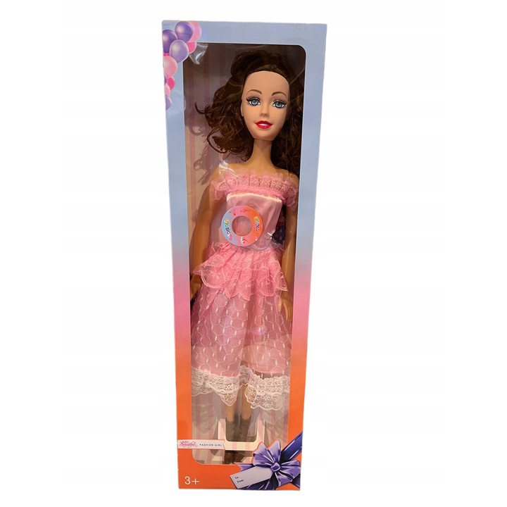 Zenélő baba, 55cm, hangeffektusok, 3 év feletti gyerekeknek