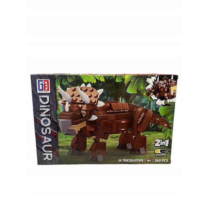 Конструктор 2 в 1 Страхотен приятел Динозавър 260 части многоцветен подарък за деца