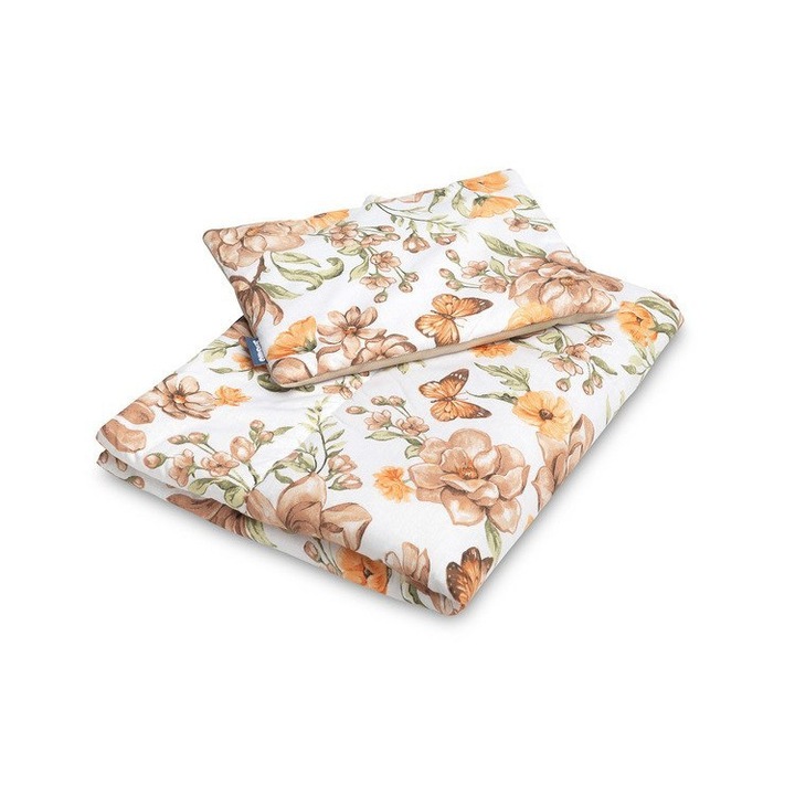 Set lenjerie patut, Sensillo, bumbac, 95x75cm, multicolor