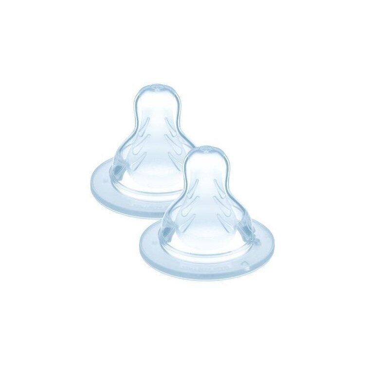 Set 2 tetine biberon, Mam Baby, Silicon, Transparent eMAG.ro