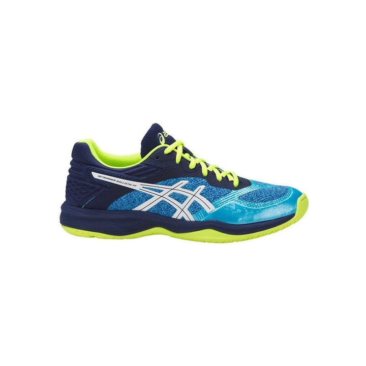 Pantofi sport dama, Asics, textil, albastru/verde, 37 EU