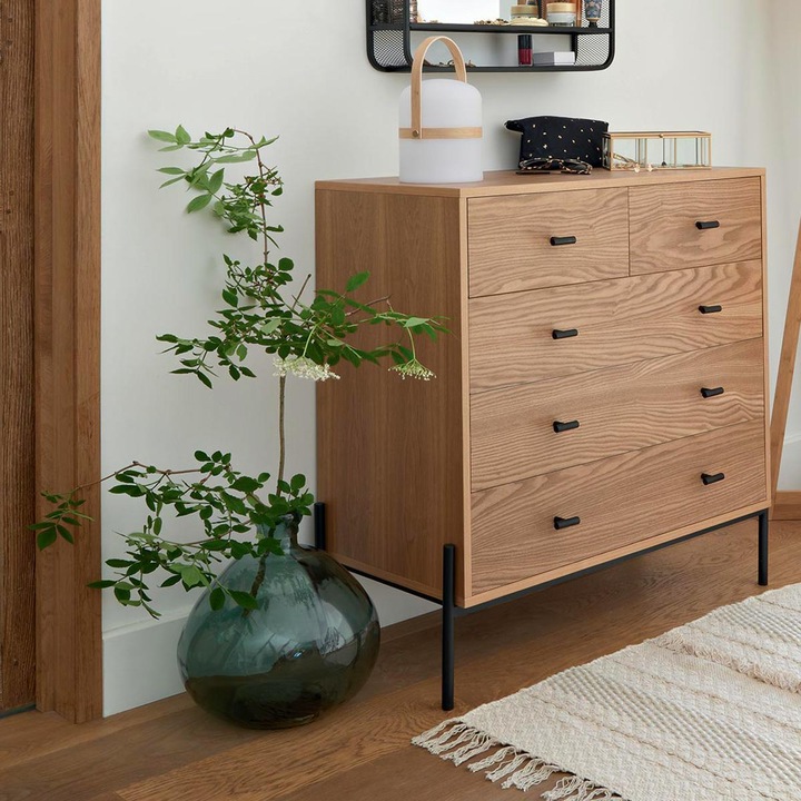 VAZA DE STICLA 33cm verde Dame Jeanne RECICLARE