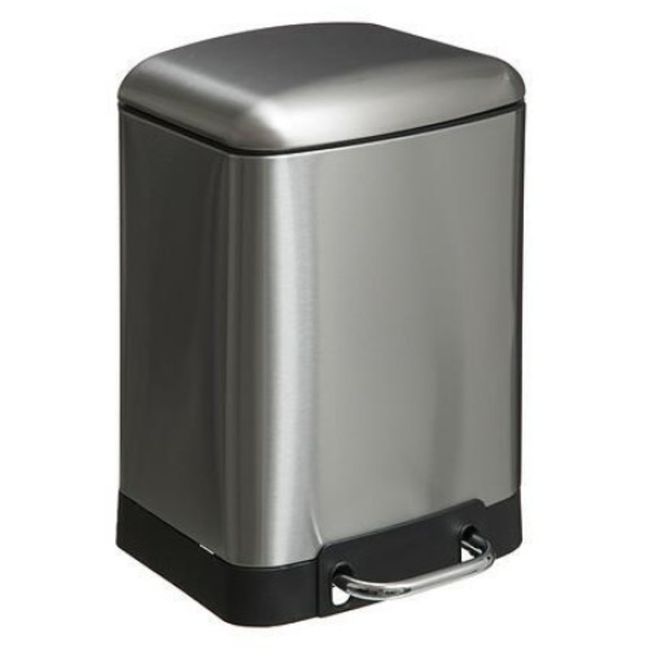 Кошче за боклук 5five Simply Smart Ariane, педал, сребристо, 6L, 32.5cm