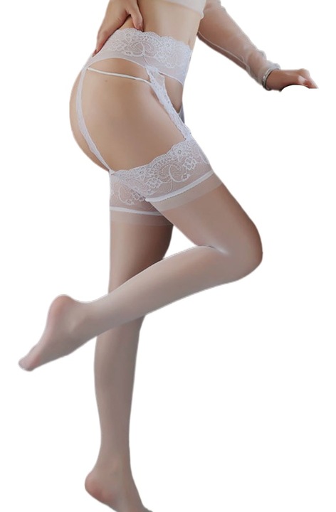 Lenjerie sexy body din plasa, alb, marime universala