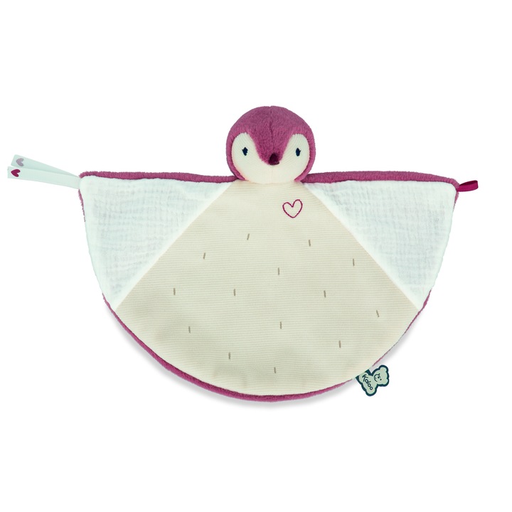 Jucarie de plus Kaloo Doudou - Pinguin, roz, 24 cm
