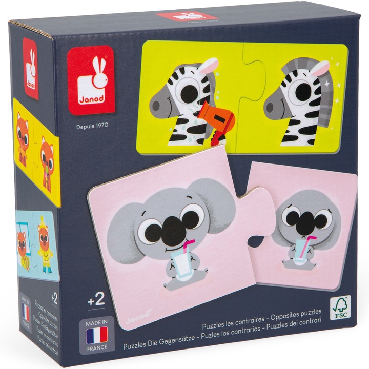 Пъзел Janod - Противоположности, 24 части