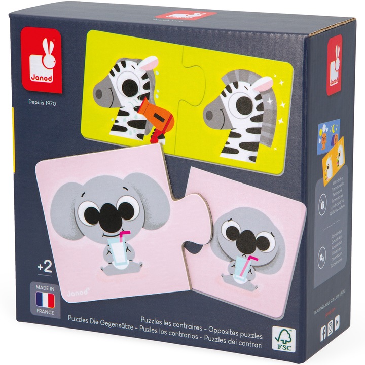 Пъзел Janod - Противоположности, 24 части