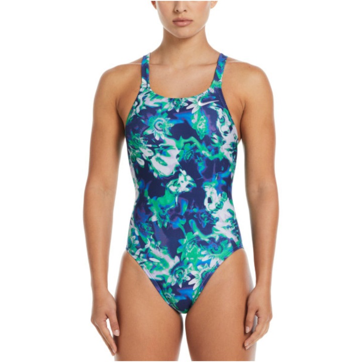 Дамски цял бански Nike Multi Print Fastback One Piece, Размер 40, Тъмносин