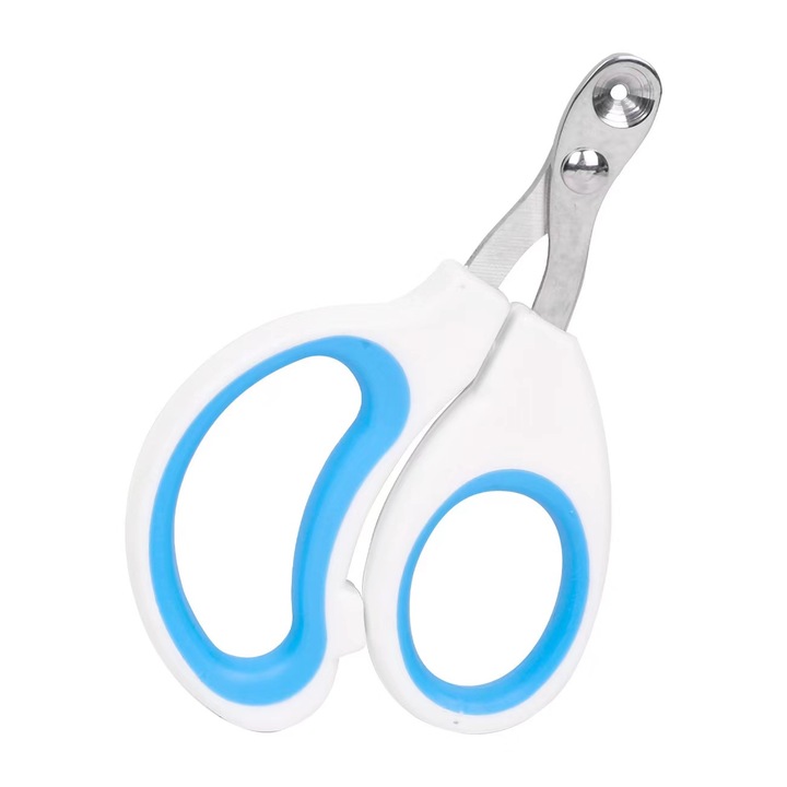 Cleste unghii pisici Vesslam, lama inox, design ergonomic, albastru