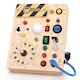 Jucarie Educativa Montessori Busy Board, 8 LED-uri, 17x13.5x3 cm