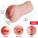 Masturbator oral, 3 in 1, bej, 19x19 cm