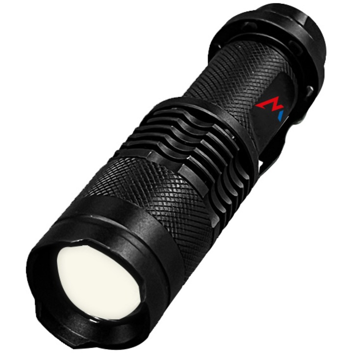 Фенер LED Wonder T701L, 3W, 70 лумена, 1AA, Автономност 4h, IP44, Разстояние на светене 50м, Алуминий, Черен